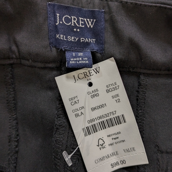 NWT J Crew Factory Black Kelsey Pant Professional Career Work Slack 12 - Picture 8 of 13